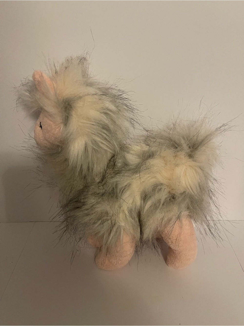 Mary Meyer FabFuzz Glama Llama Alpaca Gray / Pink 10” Plush Stuffed Animal Toy